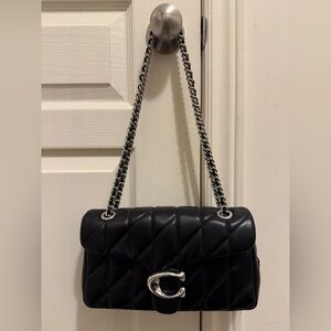 Tabby Shoulder Bag 26 with Pillow Quilting in Black